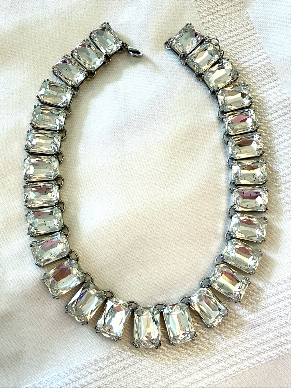 BCBG MAXAZRIA Crystal Statement Necklace - Silver-Tone Clear Stones